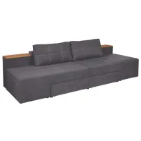 Canapea Modern Rio 2 Alaska 10 Total Eclipse (5736122) Stofă / Dark Gray