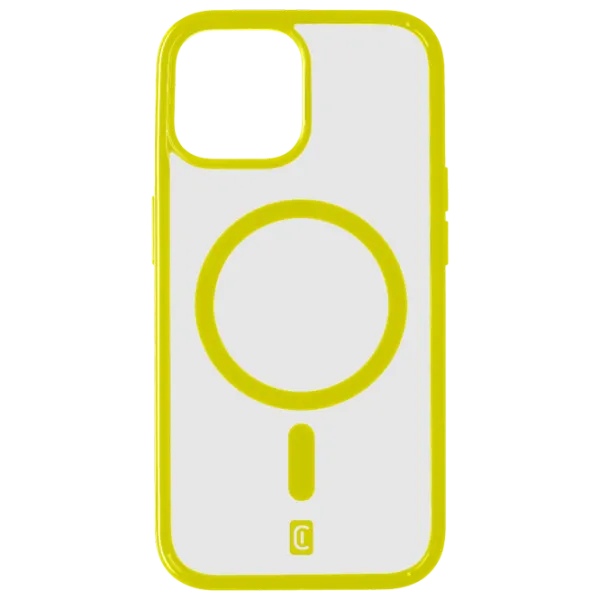 Husă pentru smartphone Apple iPhone 15 Cellularline / MagSafe Back / TPU / Transparent Yellow photo 1