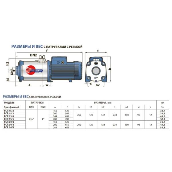 Поверхностный насос Pedrollo FCR200/6 AISI 304 2200 Вт 12000 л/ч photo 5 Поверхностный насос Pedrollo FCR200/6 AISI 304 2200 Вт 12000 л/ч photo 5