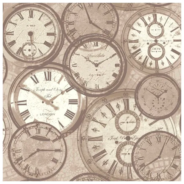 Tapete Grandeco Exposed Brown / Ceasuri photo 1