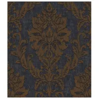 Обои Grandeco Villa Borghese Black Brown / Орнамент