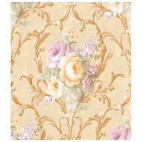 Обои Grandeco Villa Borghese Бежевый / Флористика