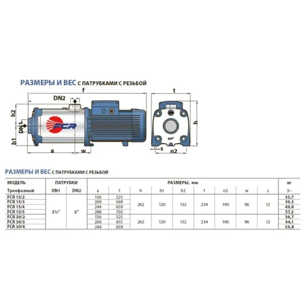 Поверхностный насос Pedrollo FCRm200/6 AISI 304 2200 Вт 12000 л/ч photo 5 Поверхностный насос Pedrollo FCRm200/6 AISI 304 2200 Вт 12000 л/ч photo 5