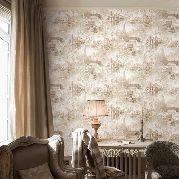 Tapete Grandeco Elena Beige / Oraș photo 2