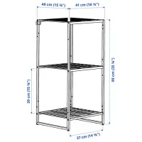 Стеллаж Ikea Jostein Белый / Cталь photo 5