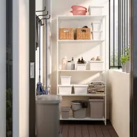 Стеллаж Ikea Jostein Белый / Cталь photo 3