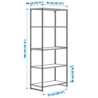 Стеллаж Ikea Jostein Белый / Cталь photo 4