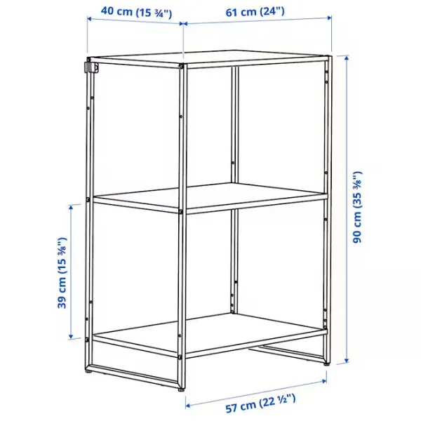 Etajeră Ikea Jostein White / Oțel photo 4 Etajeră Ikea Jostein White / Oțel photo 4