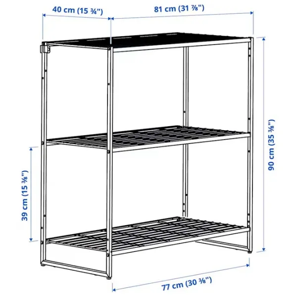 Etajeră Ikea Jostein White / Oțel photo 5 Etajeră Ikea Jostein White / Oțel photo 5