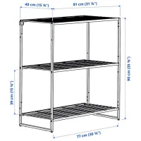 Etajeră Ikea Jostein White / Oțel photo 5