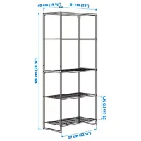 Etajeră Ikea Jostein White / Oțel photo 4