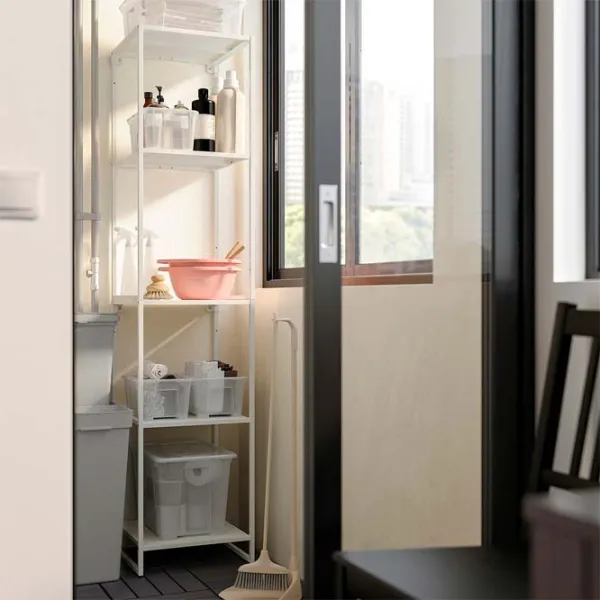 Стеллаж Ikea Jostein Белый / Cталь photo 3 Стеллаж Ikea Jostein Белый / Cталь photo 3