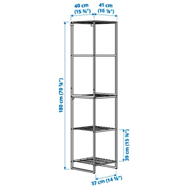 Стеллаж Ikea Jostein Белый / Cталь photo 4 Стеллаж Ikea Jostein Белый / Cталь photo 4
