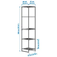 Etajeră Ikea Jostein White / Oțel photo 4
