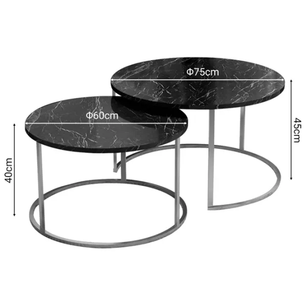 Set măsuțe de cafea Prestige Bendir 5800474 Black photo 5
