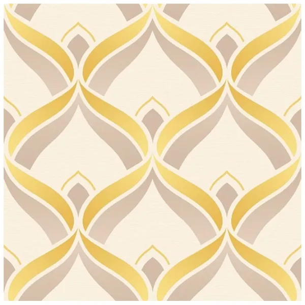 Обои Grandeco Retrospective Бежевый / Геометрический photo 1
