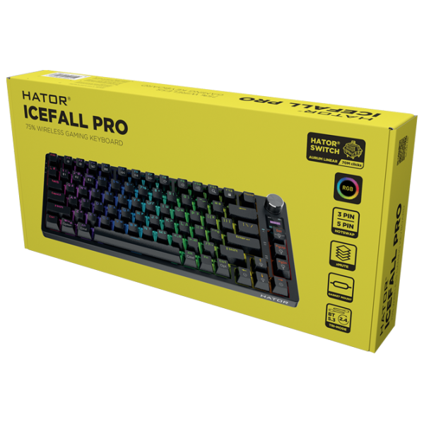 Tastatură Hator Icefall Pro Wireless Fără fir / Black photo 5 Tastatură Hator Icefall Pro Wireless Fără fir / Black photo 5