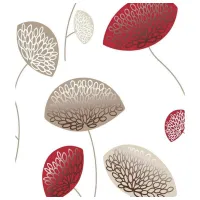 Tapete Grandeco Sensation White Red / Floristică