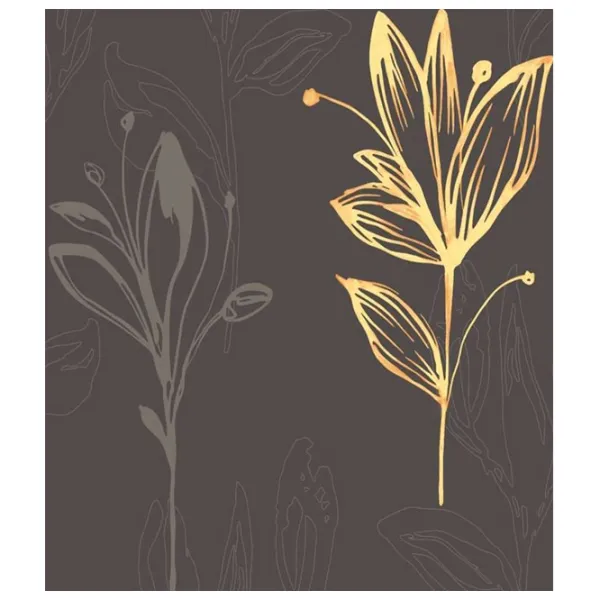 Обои Grandeco Sensation Black Beige / Цветы photo 1
