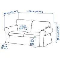 Canapea Ikea Ektorp/Kilanda (5786607) Poliester / Dark Blue photo 4