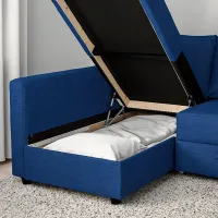 Canapea de colț Ikea Friheten/Klagshamn (5527869) Pânză / Blue photo 4