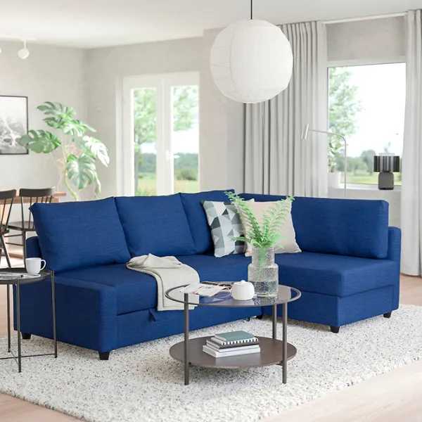 Canapea de colț Ikea Friheten/Klagshamn (5527869) Pânză / Blue photo 7