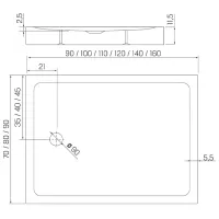 Душевой поддон New Trendy Mild Rectangular Прямоугольная photo 2