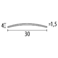 Profil pentru podea Parkett-Freund PF 459 H/SK H33 White washed Oak / Aluminiu photo 2
