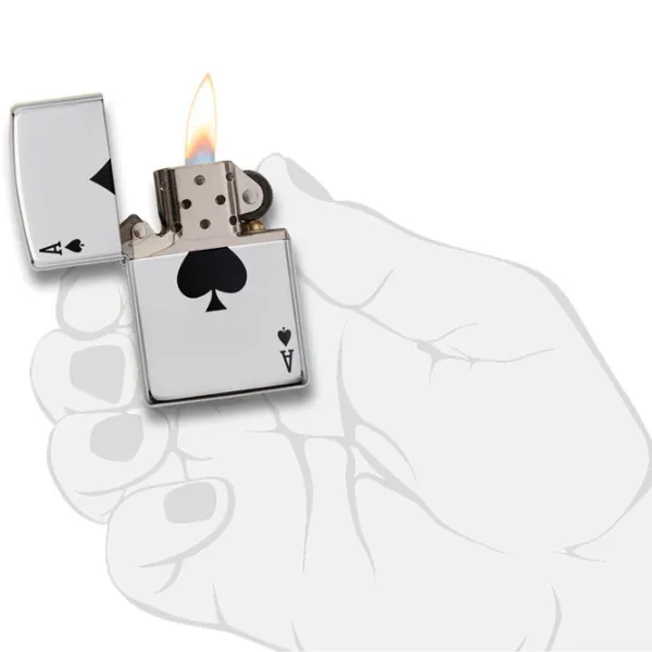 Brichetă Zippo Lucky Ace Silver / Alamă photo 3