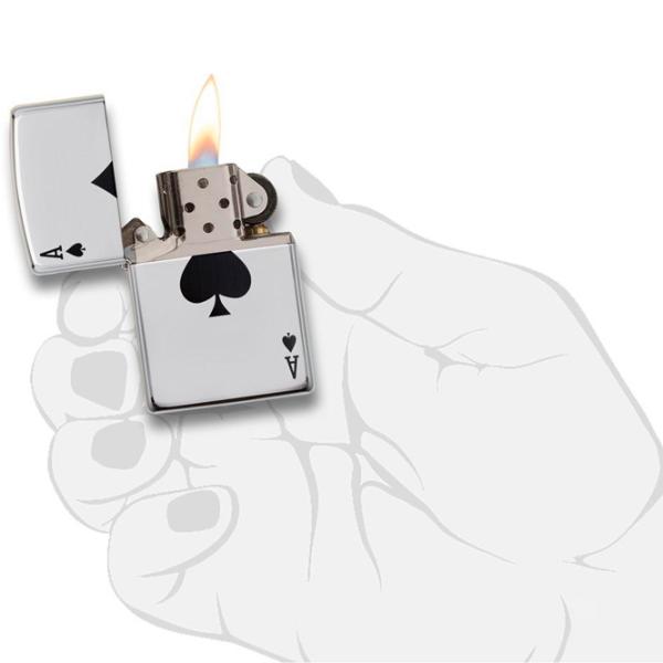 Brichetă Zippo Lucky Ace Silver / Alamă photo 3