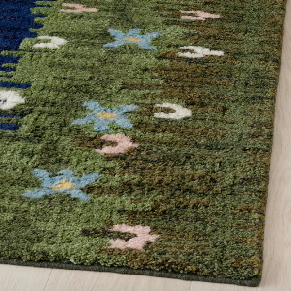 Ковер Ikea Groddsvingel Зеленый Синий / Шерсть photo 3 Ковер Ikea Groddsvingel Зеленый Синий / Шерсть photo 3