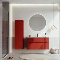 Dulap cu lavoar Orka MESSINA Pe perete / MDF / Red