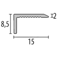 Profil pentru podea Parkett-Freund PF 238U Silver / Aluminiu photo 2