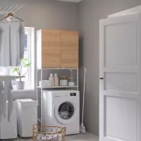 Шкаф для стиральных машин Ikea Enhet МДФ / Белый photo 4