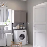 Шкаф для стиральных машин Ikea Enhet МДФ / Серый photo 2