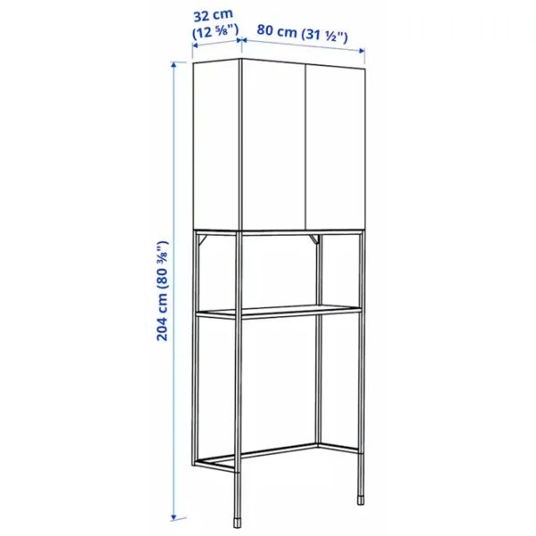 Шкаф для стиральных машин Ikea Enhet МДФ / Серый photo 4