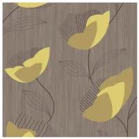 Обои Grandeco Modern Style Коричневый / Флористика
