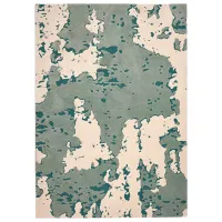 Covor Ikea Ringklocka Green White / Polipropilenă