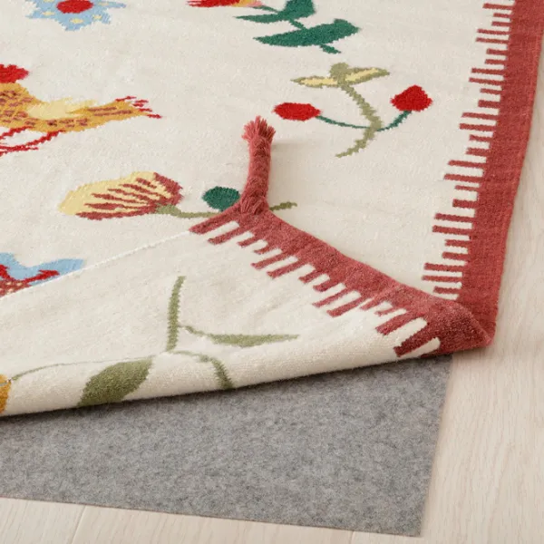 Ковер Ikea Nickgras Белый Красный / Шерсть photo 2