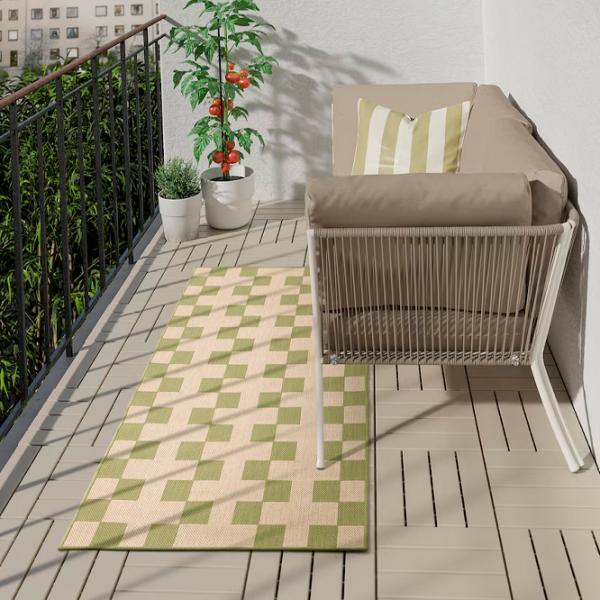 Ковер Ikea Gangstig Green Beige / Полипропилен photo 3 Ковер Ikea Gangstig Green Beige / Полипропилен photo 3