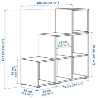 Etajeră Ikea Eket 107 x 105 x 35 cm / PAL / White photo 4