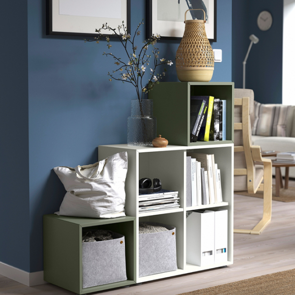 Стеллаж Ikea Eket 107 x 105 x 35см cm / ЛДСП / White photo 5