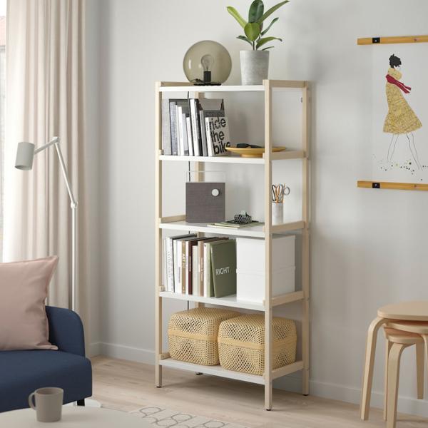 Etajeră Ikea Ekenbben 154 x 70 x 34 cm / Masiv / Beige photo 2