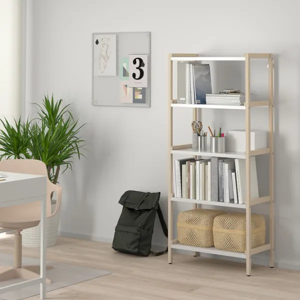 Etajeră Ikea Ekenbben 154 x 70 x 34 cm / Masiv / Beige photo 3