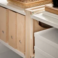 Стеллаж Ikea Ekenbben 154 x 70 x 34см cm / Массив / Бежевый photo 5