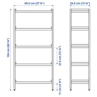 Стеллаж Ikea Ekenbben 154 x 70 x 34см cm / Массив / Бежевый photo 6