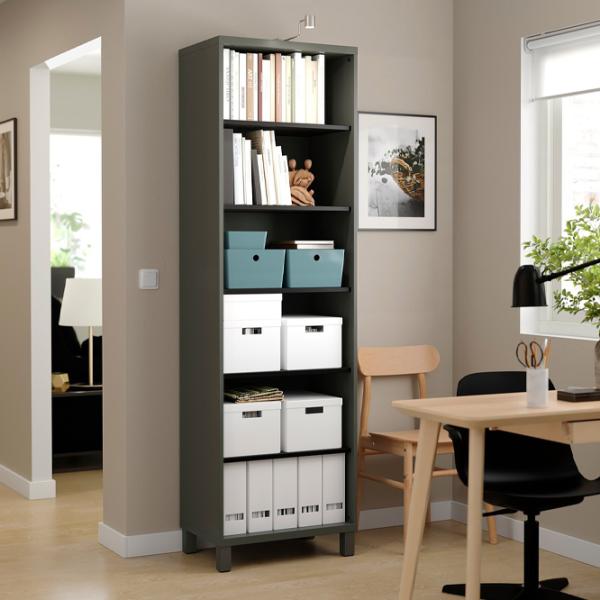 Стеллаж Ikea Besta 202 x 60 x 40см cm / ЛДСП / Темно-серый photo 3