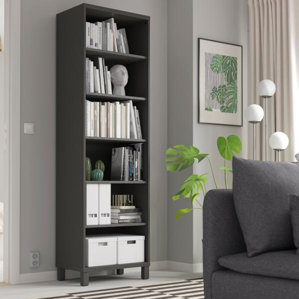 Стеллаж Ikea Besta 202 x 60 x 40см cm / ЛДСП / Темно-серый photo 5
