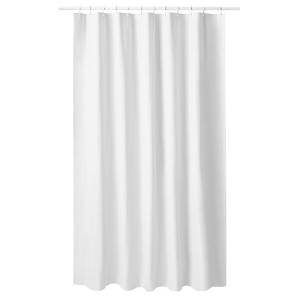 Шторка для ванной Ikea Luddhagtorn 200 x 180 см / Винил / Белый photo 1