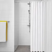 Шторка для ванной Ikea Luddhagtorn 200 x 180 см / Винил / Белый photo 3